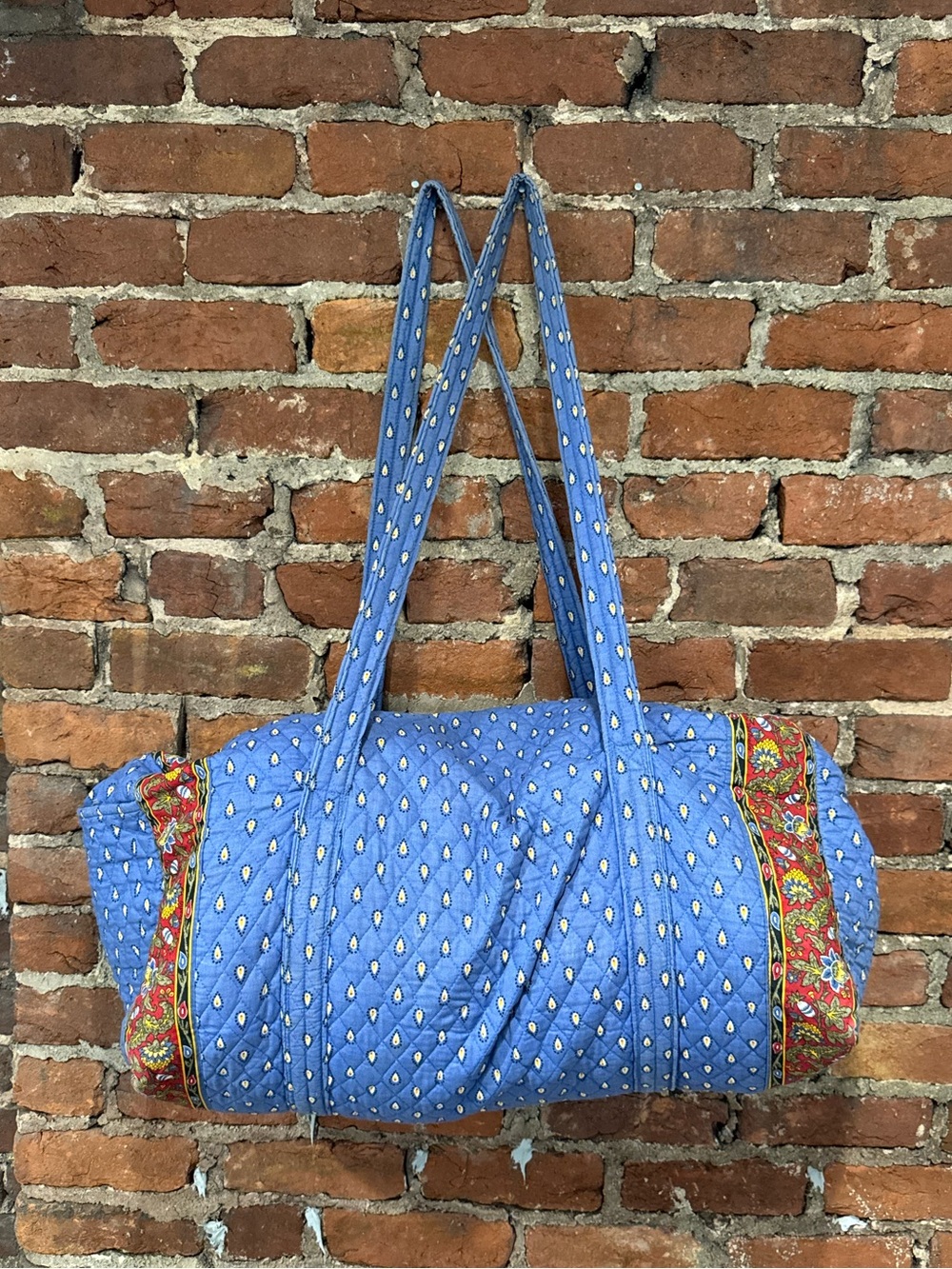 Vera Bradley Vintage / Discontinued French Blue Quilted Extra Large Duffle Bag - Picture 1 of 13